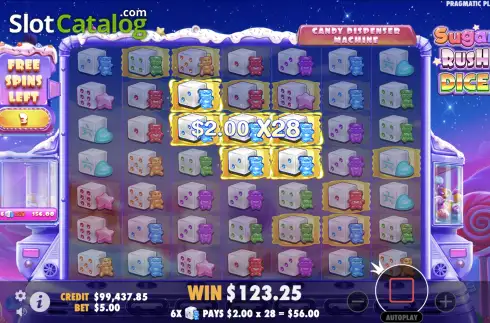 Οθόνη8. Sugar Rush Dice Κουλοχέρης 