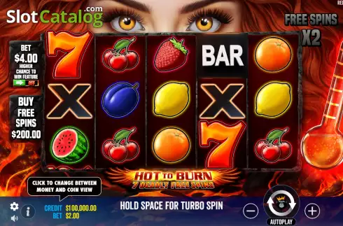 Οθόνη3. Hot to Burn 7 Deadly Free Spins Κουλοχέρης