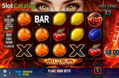 Οθόνη4. Hot to Burn 7 Deadly Free Spins Κουλοχέρης