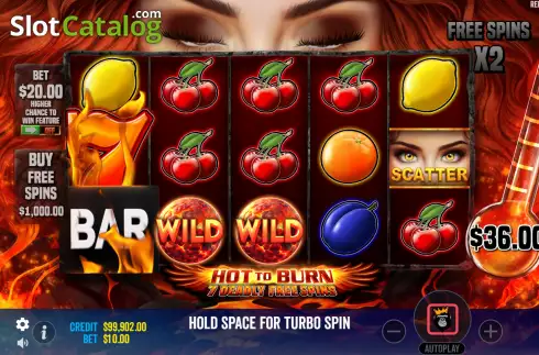 Οθόνη5. Hot to Burn 7 Deadly Free Spins Κουλοχέρης