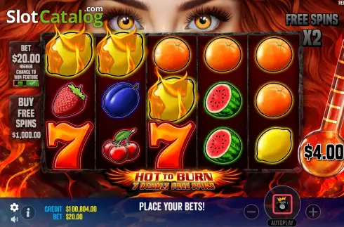 Οθόνη6. Hot to Burn 7 Deadly Free Spins Κουλοχέρης