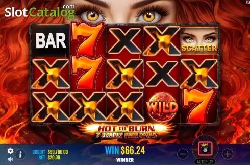Οθόνη9. Hot to Burn 7 Deadly Free Spins Κουλοχέρης
