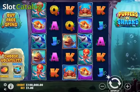 Οθόνη3. Puffers Vs Sharks Κουλοχέρης