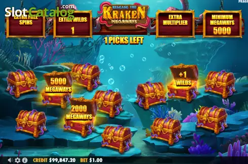 Οθόνη9. Release the Kraken Megaways Κουλοχέρης