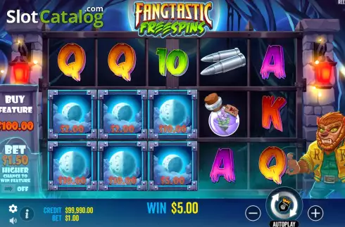 Οθόνη4. Fangtastic Freespins Κουλοχέρης