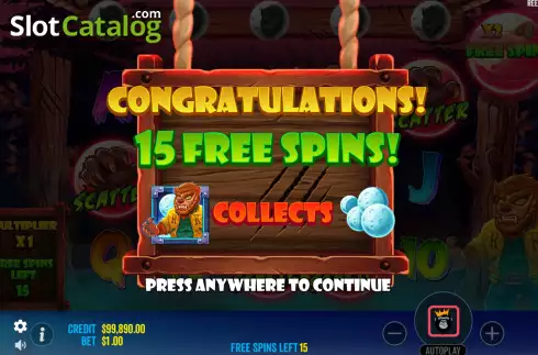 Οθόνη7. Fangtastic Freespins Κουλοχέρης