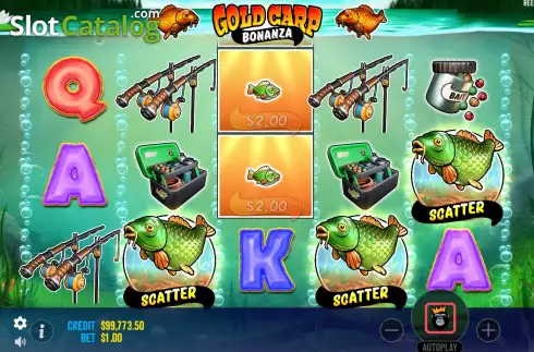 Οθόνη7. Gold Carp Bonanza Κουλοχέρης