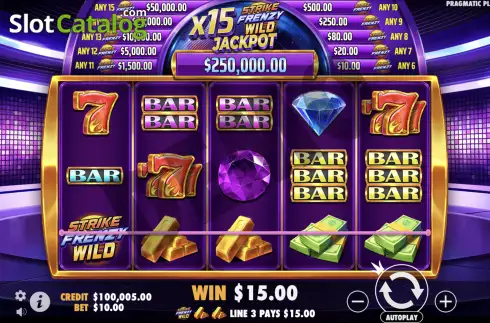 Οθόνη4. Strike Frenzy Κουλοχέρης