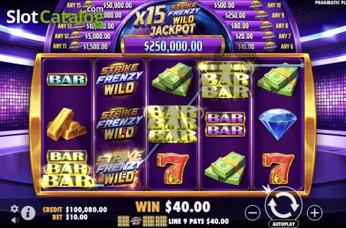 Οθόνη5. Strike Frenzy Κουλοχέρης