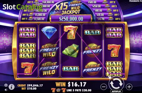 Οθόνη6. Strike Frenzy Κουλοχέρης