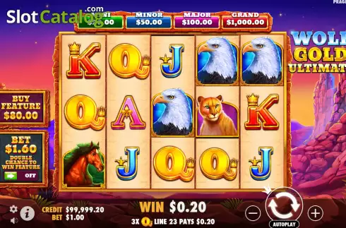 Οθόνη3. Wolf Gold Ultimate Κουλοχέρης