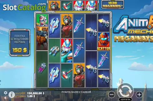 Οθόνη2. Anime Mecha Megaways Κουλοχέρης