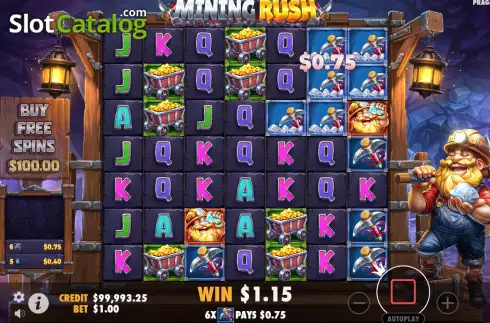 Οθόνη4. Mining Rush Κουλοχέρης 