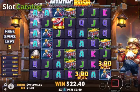 Οθόνη9. Mining Rush Κουλοχέρης 