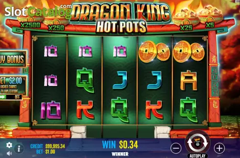 Οθόνη3. Dragon King Hot Pots Κουλοχέρης