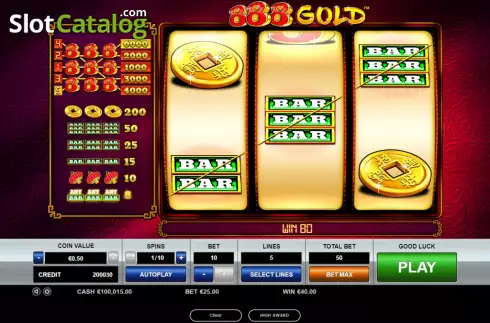 Οθόνη6. 888 Gold Κουλοχέρης