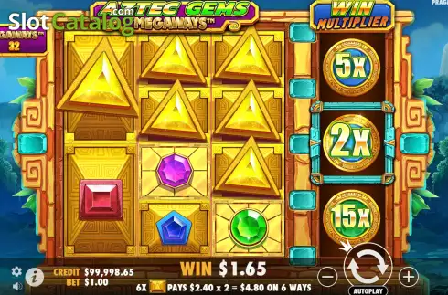 Οθόνη3. Aztec Gems Megaways Κουλοχέρης