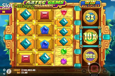 Οθόνη5. Aztec Gems Megaways Κουλοχέρης