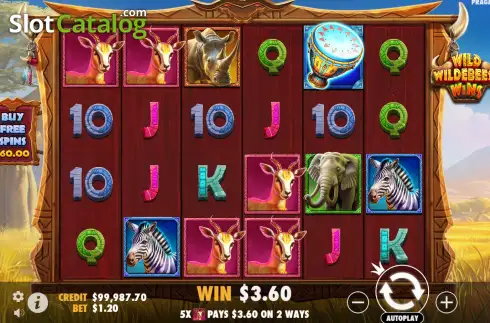 Οθόνη4. Wild Wildebeest Wins Κουλοχέρης