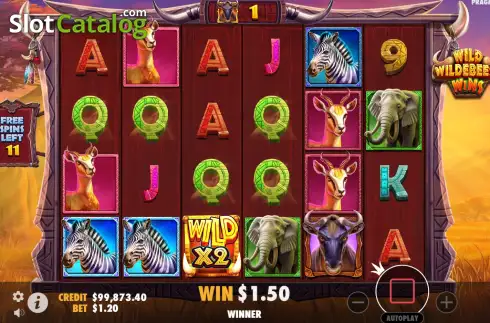 Οθόνη8. Wild Wildebeest Wins Κουλοχέρης