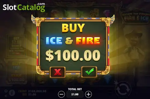 Οθόνη5. Escape the Pyramid Fire & Ice Κουλοχέρης