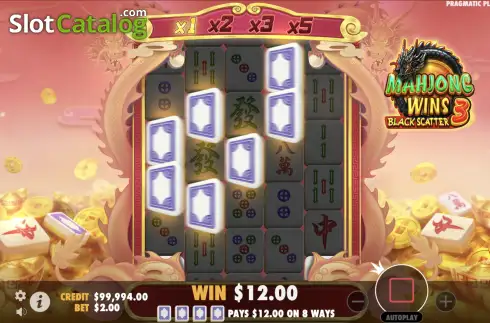 Οθόνη3. Mahjong Wins 3 - Black Scatter Κουλοχέρης 
