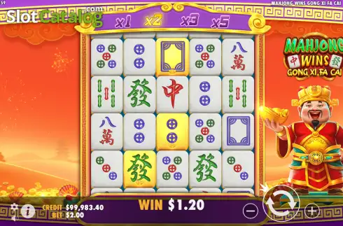 Οθόνη3. Mahjong Wins - Gong Xi Fa Cai Κουλοχέρης