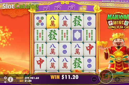 Οθόνη4. Mahjong Wins - Gong Xi Fa Cai Κουλοχέρης
