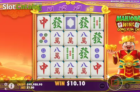 Οθόνη5. Mahjong Wins - Gong Xi Fa Cai Κουλοχέρης