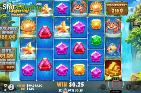 Οθόνη3. Raging Waterfall Megaways Κουλοχέρης