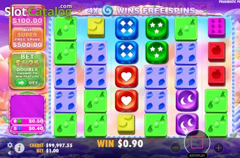 Οθόνη3. Sweet Bonanza 1000 Dice Κουλοχέρης 