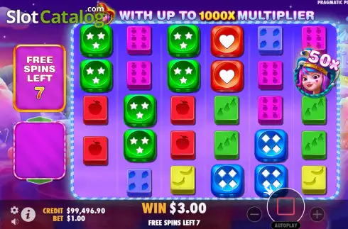 Οθόνη9. Sweet Bonanza 1000 Dice Κουλοχέρης 