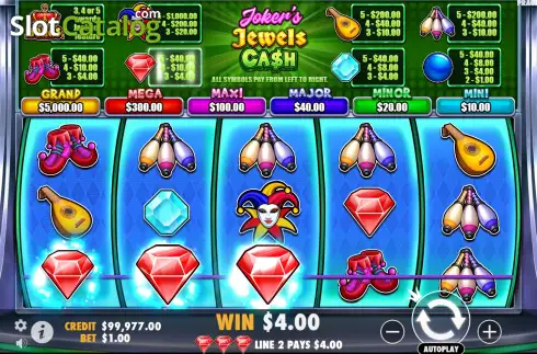 Οθόνη4. Joker’s Jewels Cash Κουλοχέρης