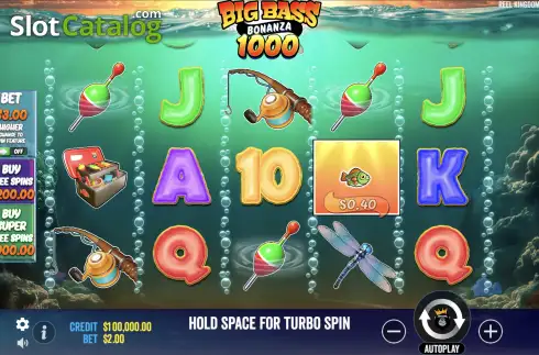 Οθόνη2. Big Bass Bonanza 1000 Κουλοχέρης
