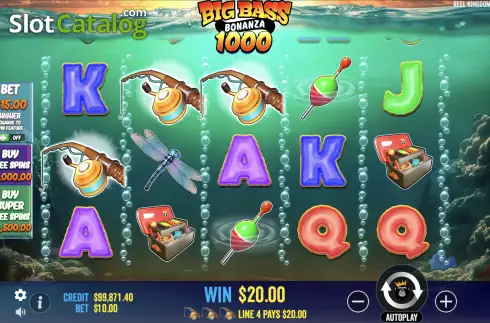 Οθόνη3. Big Bass Bonanza 1000 Κουλοχέρης