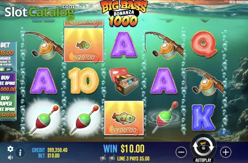 Οθόνη5. Big Bass Bonanza 1000 Κουλοχέρης