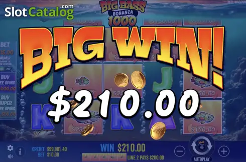 Οθόνη6. Big Bass Bonanza 1000 Κουλοχέρης