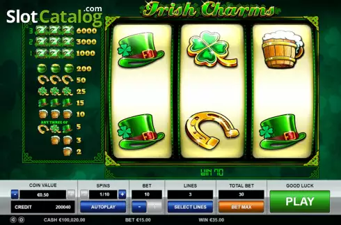 Οθόνη3. Irish Charms (Pragmatic Play) Κουλοχέρης 