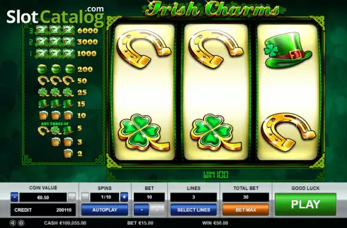 Οθόνη4. Irish Charms (Pragmatic Play) Κουλοχέρης 