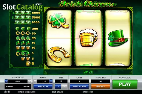 Οθόνη6. Irish Charms (Pragmatic Play) Κουλοχέρης 
