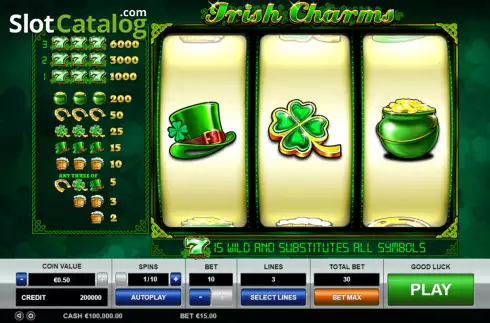Οθόνη2. Irish Charms (Pragmatic Play) Κουλοχέρης 
