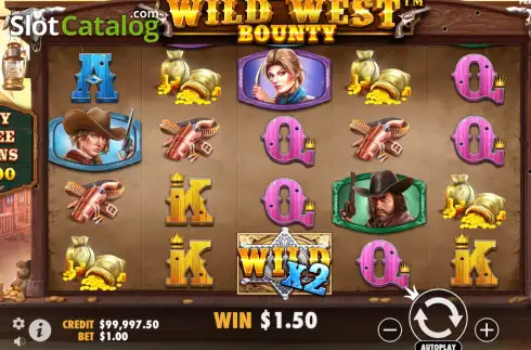 Οθόνη3. Wild West Bounty (Pragmatic Play) Κουλοχέρης