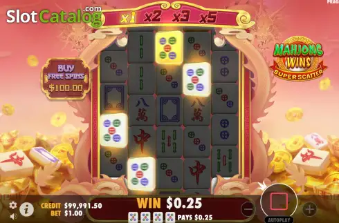 Οθόνη5. Mahjong Wins Super Scatter Κουλοχέρης