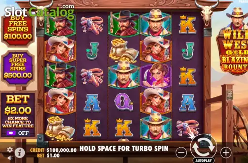 Οθόνη2. Wild West Gold Blazing Bounty Κουλοχέρης