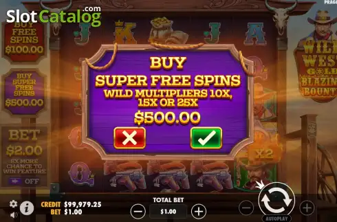 Οθόνη6. Wild West Gold Blazing Bounty Κουλοχέρης