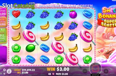Οθόνη6. Sweet Bonanza Super Scatter Κουλοχέρης