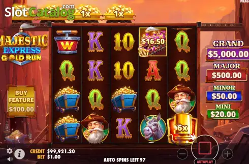 Οθόνη5. Majestic Express Gold Run Κουλοχέρης