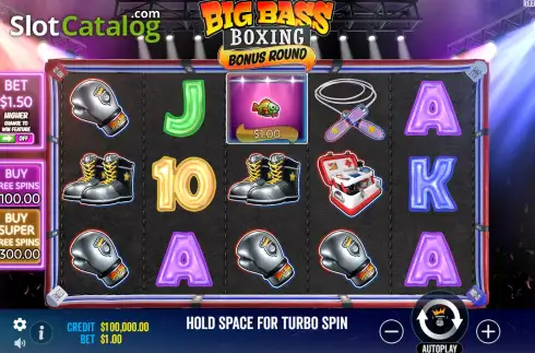 Οθόνη3. Big Bass Boxing Bonus Round Κουλοχέρης 
