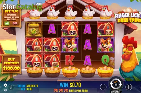 Οθόνη4. Finger Lick’n Free Spins Κουλοχέρης 
