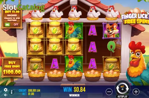 Οθόνη5. Finger Lick’n Free Spins Κουλοχέρης 